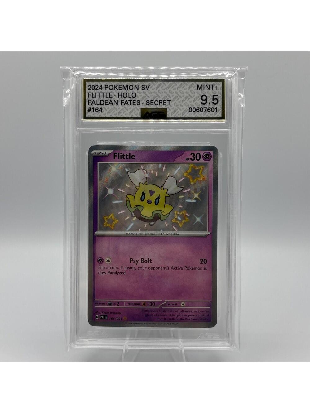 AGS 9.5 FLITTLE 164/091 - SCARLET & VIOLET PALDEAN FATES SHINY RARE Graded Slab